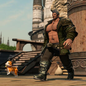 Bo and Mango on a ship